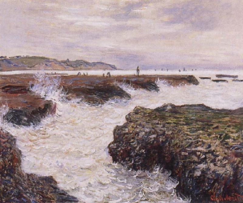 Claude Monet The Rocks near Pourville at Ebb Tide Spain oil painting art